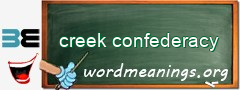 WordMeaning blackboard for creek confederacy